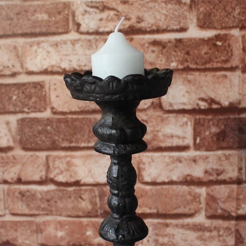 欧式复古怀旧创意个性烛台铸铁古典烛台蜡台仿古蜡烛台家居摆设