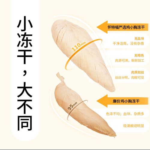 鸡胸肉冻干猫零食磨牙洁齿增肥发腮猫咪冻干鸡胸肉拌粮鸡肉冻干