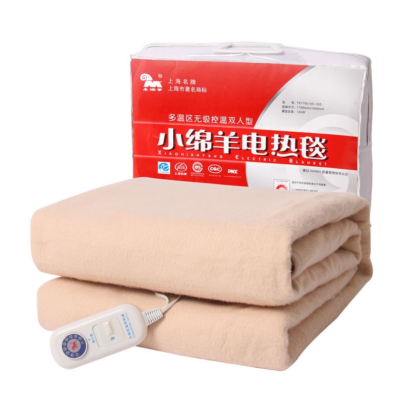 小绵羊电热毯0554单控10档自动恒温1.5m双人加厚多温区5尺床1.8米