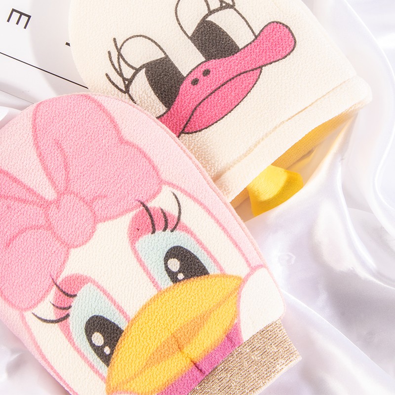 卡通搓澡巾可爱细砂沐浴花强力搓背搓泥神器双面无痛少女洗澡手套