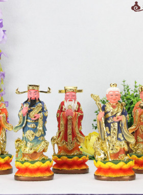 居家敦煌彩贴金五路财神像曹宝萧升赵公明姚少司陈九公家居摆件