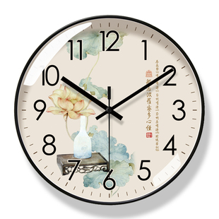 石英钟 家用时钟挂表创意个性 易普拉8003挂钟客厅钟表简约中式 时尚