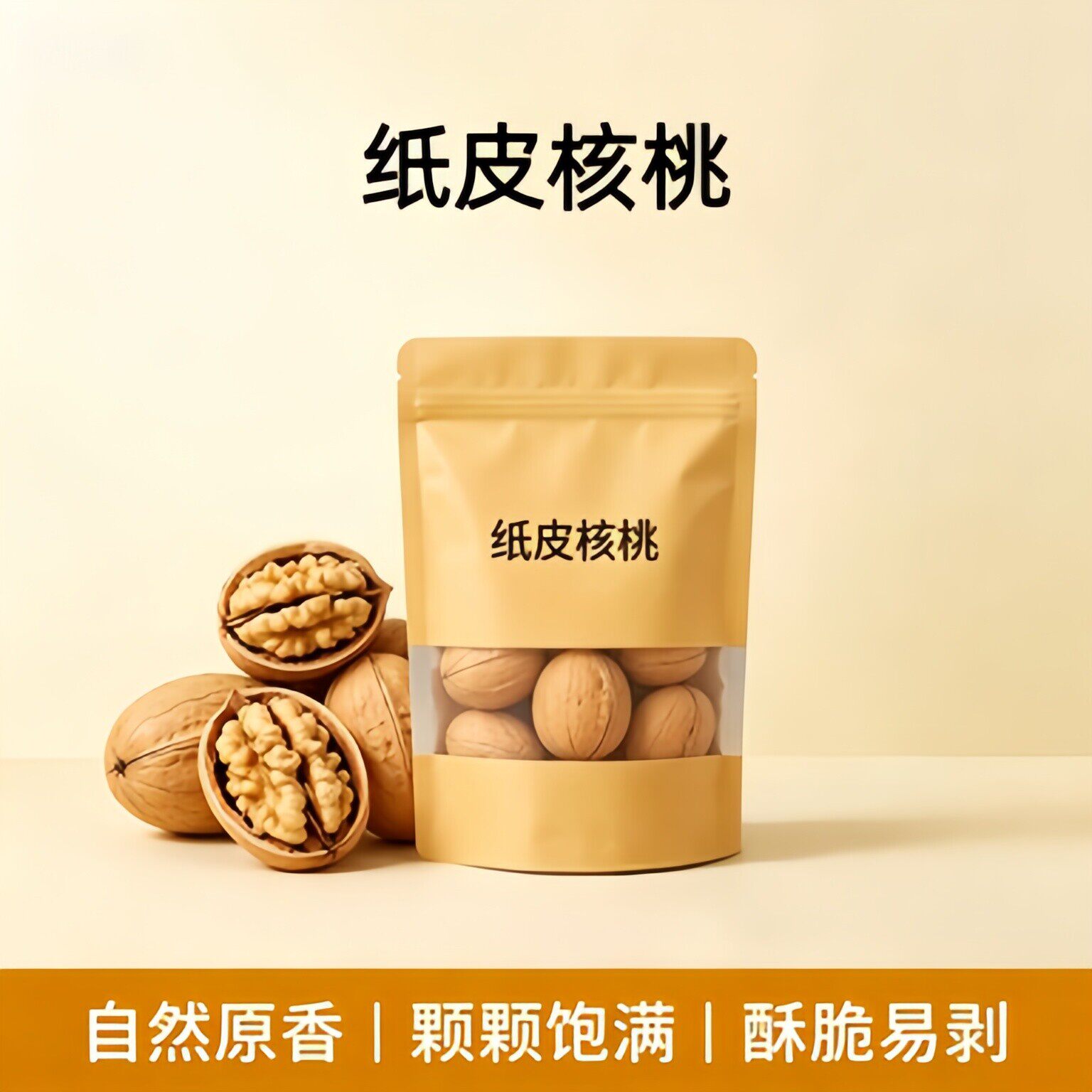 央妈严选纸皮核桃2026新货新疆阿克苏薄皮孕妇专用生核原味正宗