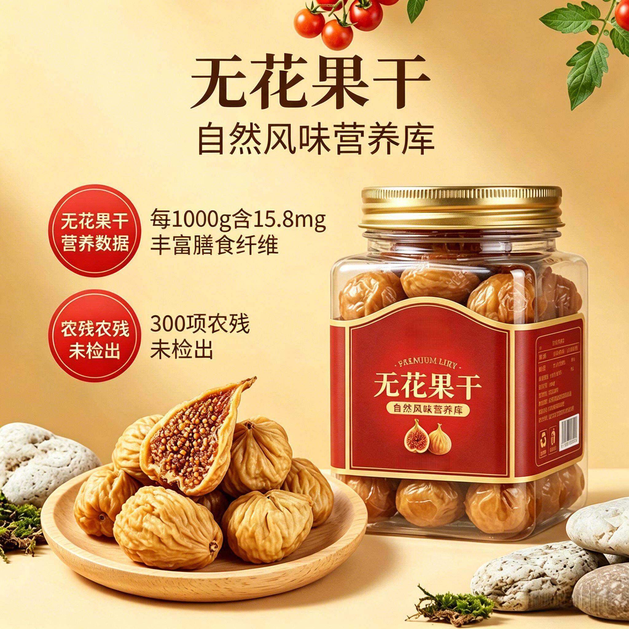 央妈严选三蒸三晒无花果干大软糯休闲营养即食果干宿舍办公室零食