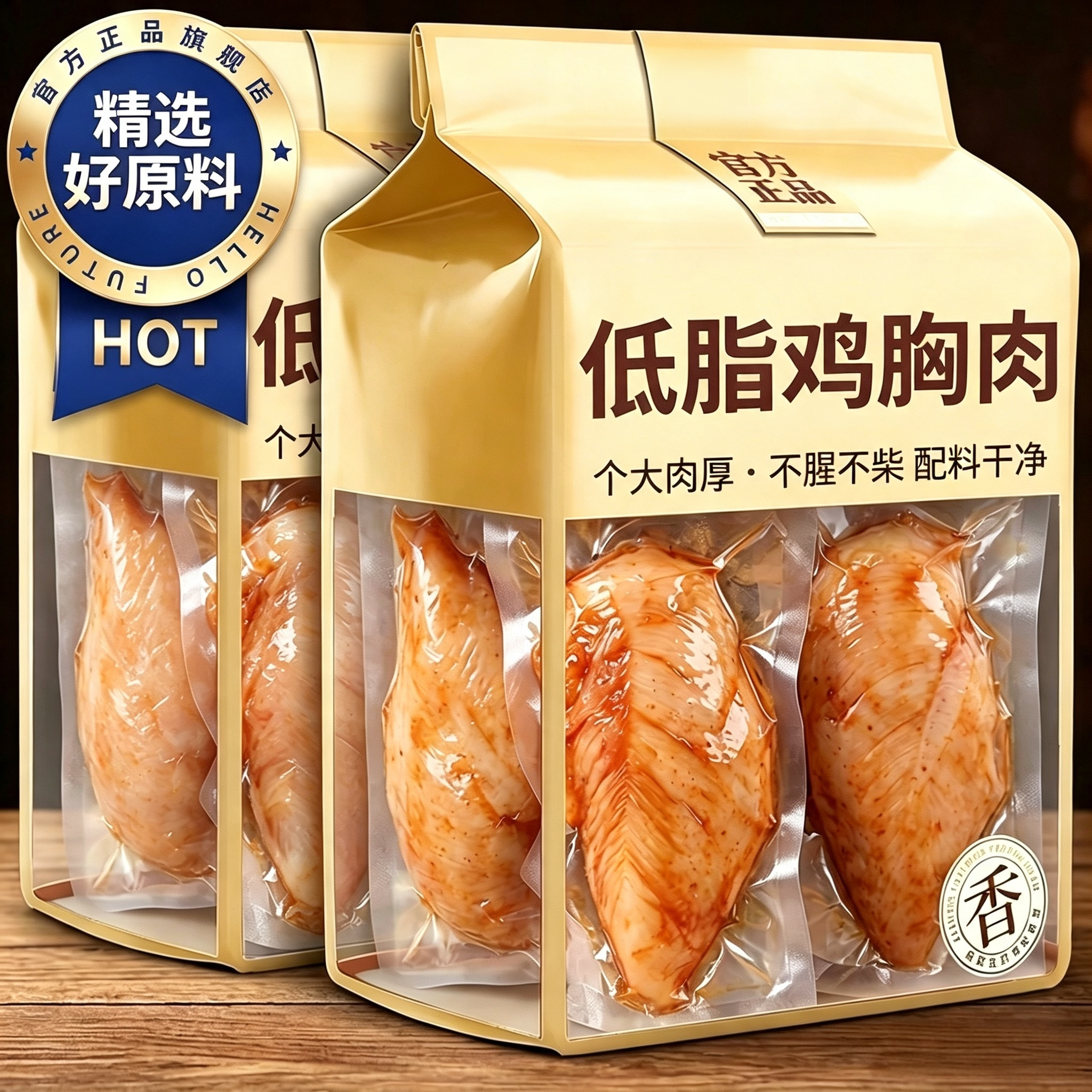 农科院即食鸡胸肉减脂餐0脂肪批发健身代餐开袋官方旗舰店速食新