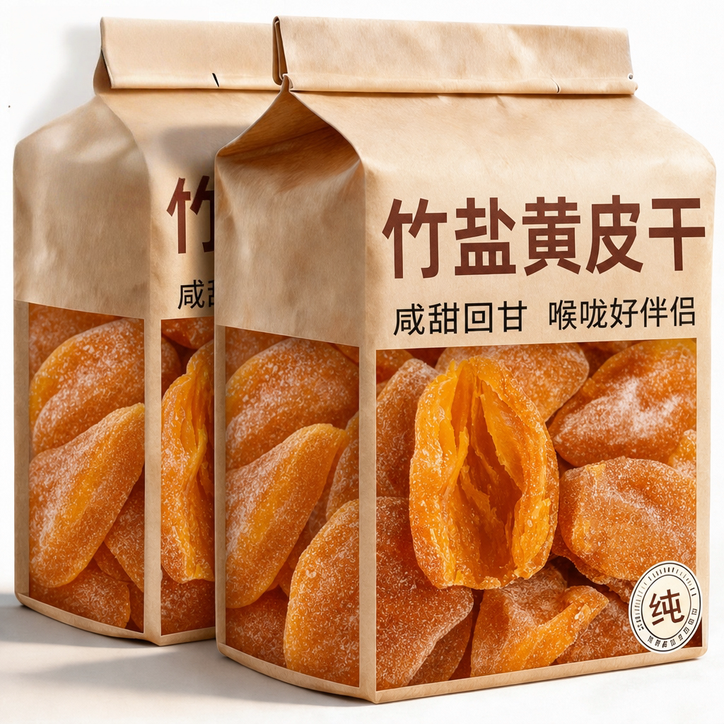 竹盐黄皮干广东特产蜂官方旗舰店甘草黄皮干无核咸正宗原味无添加