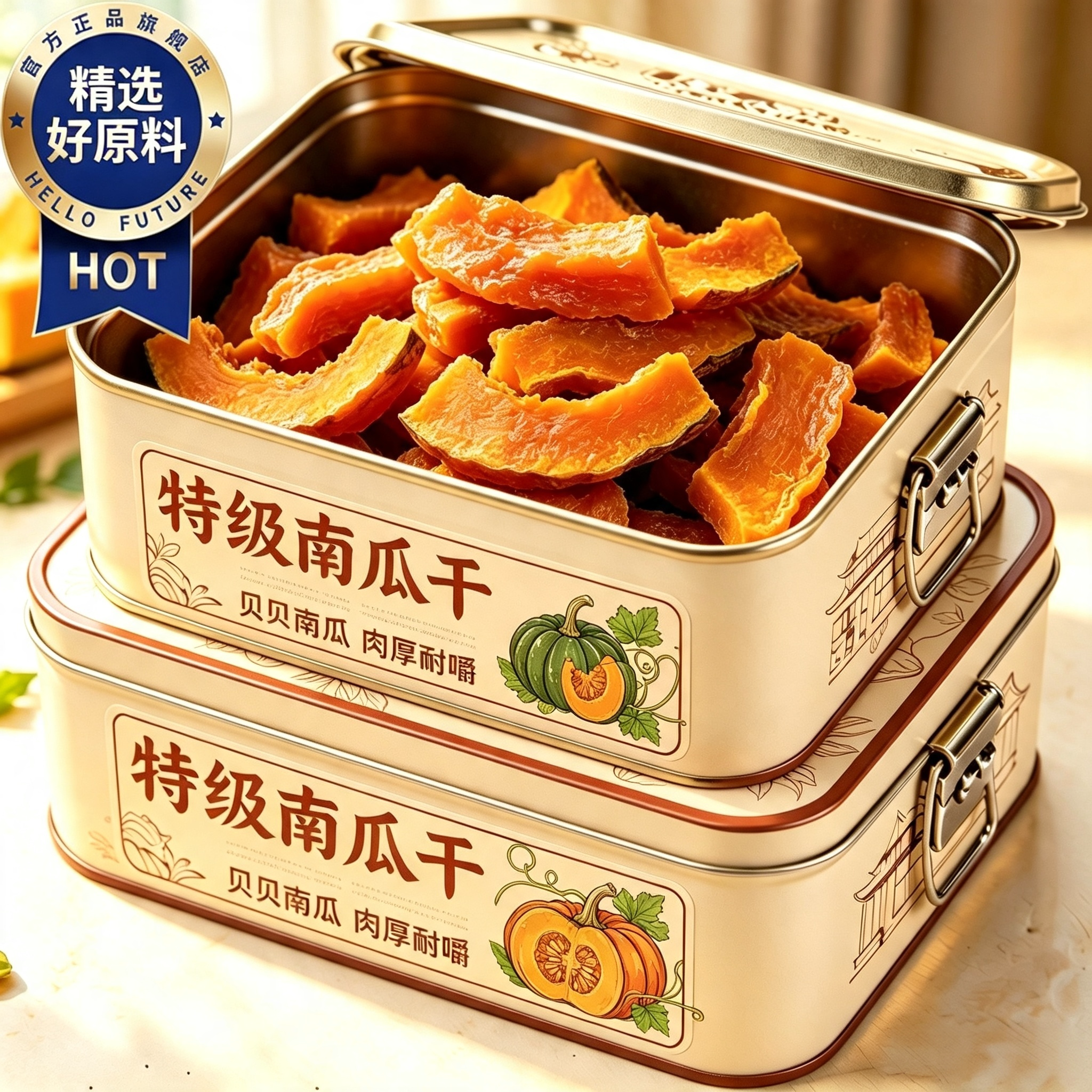 农科院贝贝南瓜干江西特产原味农家自晒烤官方旗舰店开袋即食泡水