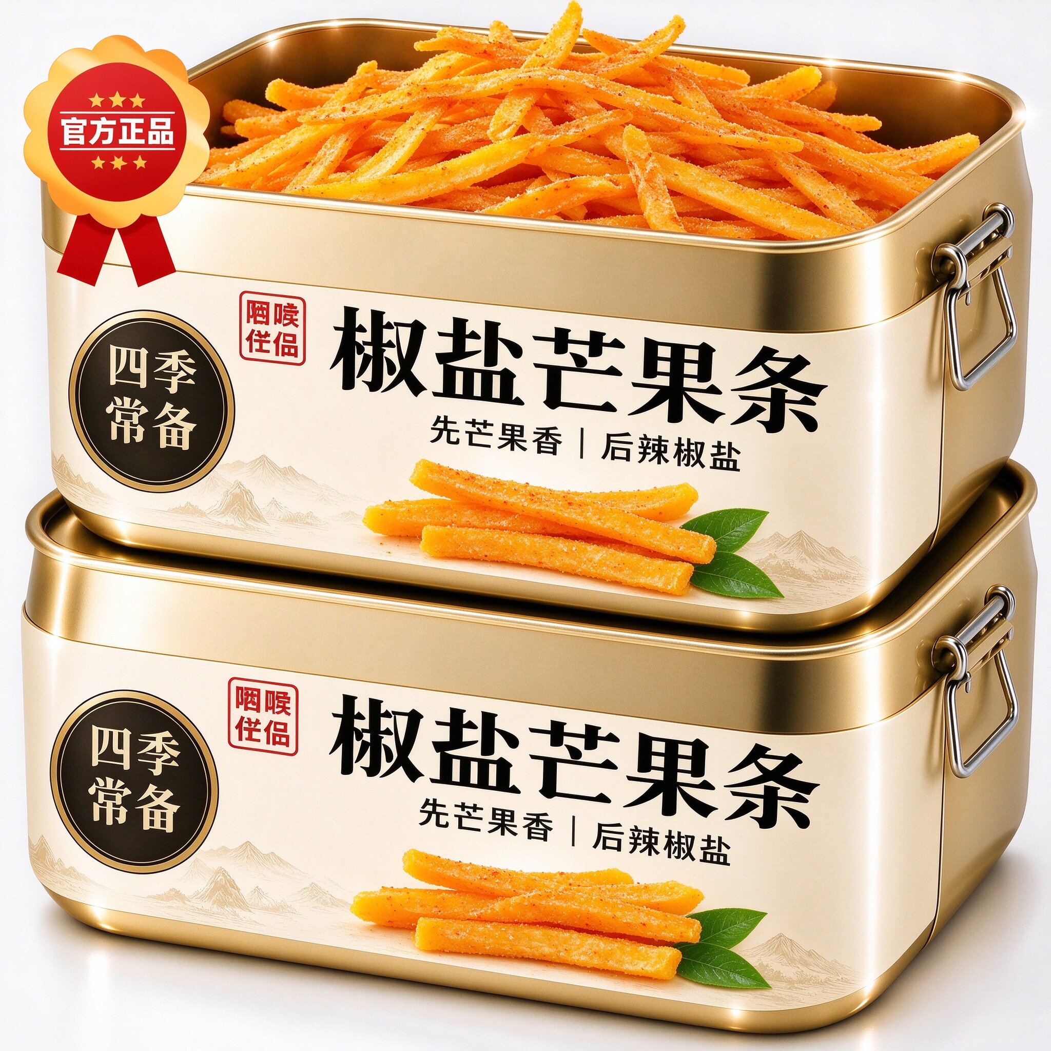椒盐芒果干酸辣咸味厚切水果干蜜饯果脯干解馋小零食辣椒盐芒果条