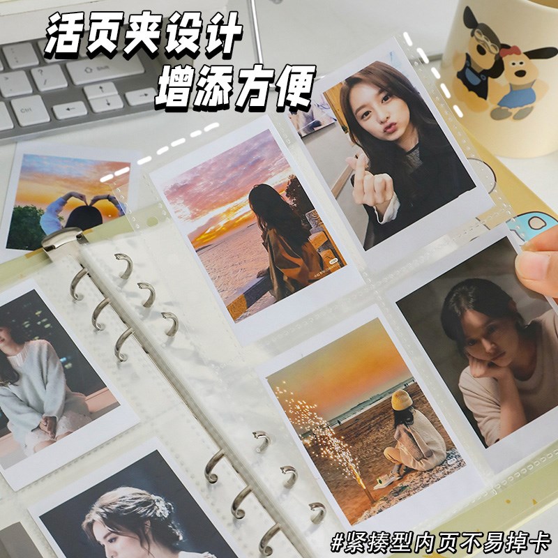 A5拍立得相册3寸四宫格照片小卡收纳本高颜值活页纪念夹卡册影集