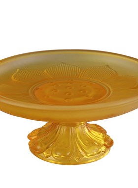 供盘水果盘供佛琉璃果盘供果盘佛前家用佛具用品贡盘莲花果碟佛具