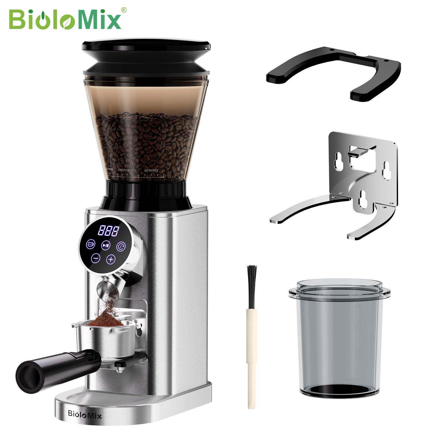 家用锥磨电动意式咖啡触屏磨豆机研磨机粗细可调节CoffeeGrinder