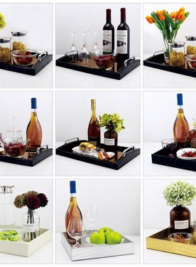 厨房装饰摆件瓷砖店展厅摆设样板房客厅茶几托盘软装样板间摆饰品
