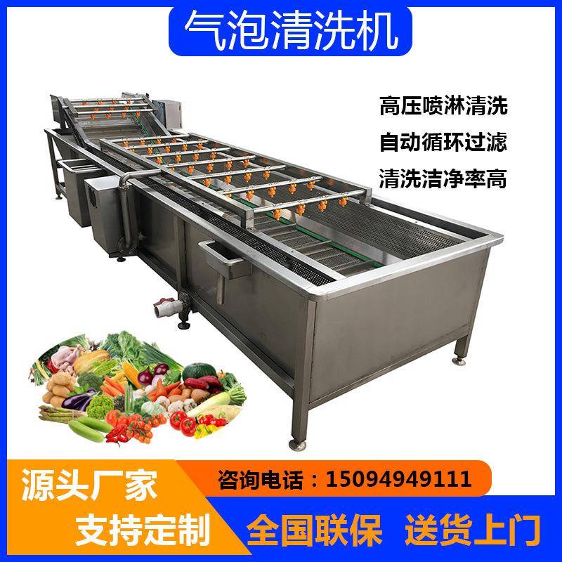 气泡清洗机全自动喷淋式清洗机洗果机气泡洗菜机果蔬清洗机