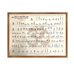 阿斯汤加瑜伽串联体式全一级序列挂图高清自粘装饰阿汤伽瑜伽贴画