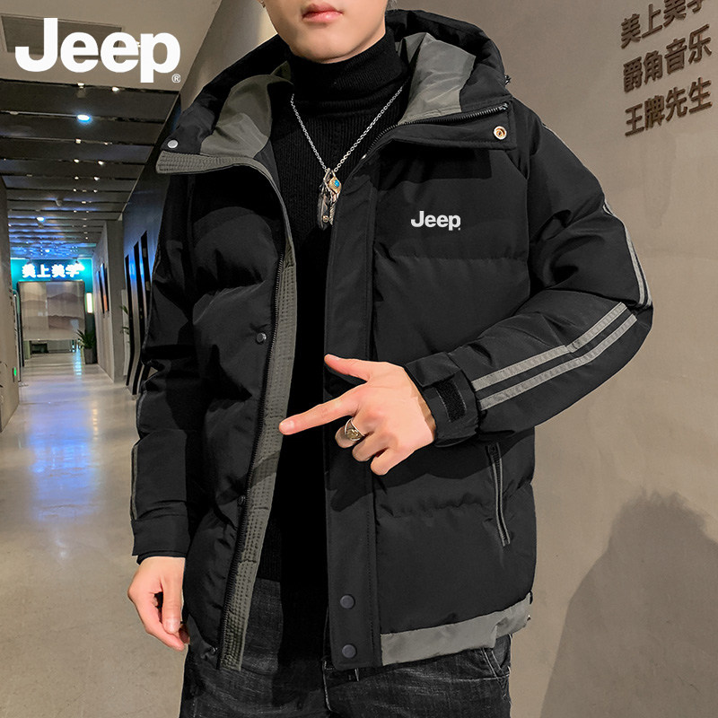 Jeep吉普羽绒棉服男女秋冬季新款加厚保暖立领面包服外套休闲棉袄
