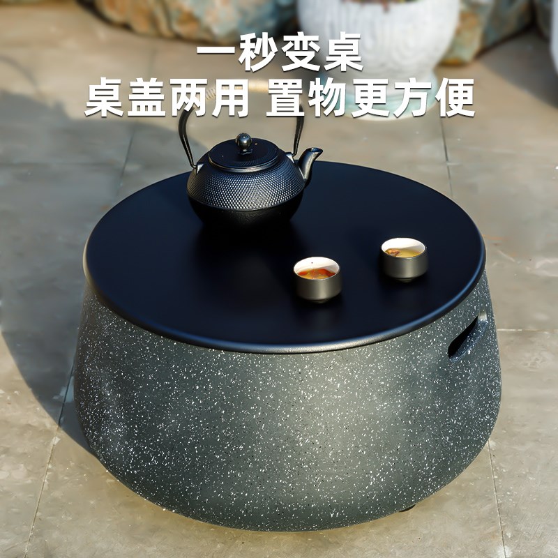 户外庭院烤火炉围炉煮茶桌套装家用烧烤桌室内电烤炉取暖炭火烤炉