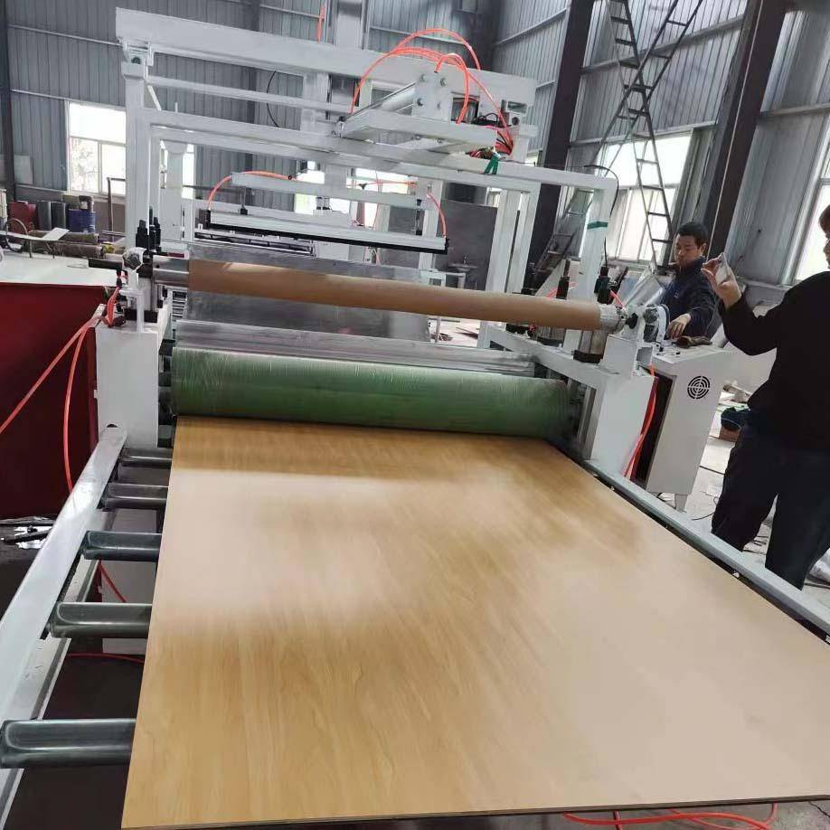 带包边功能密度板膜上涂胶贴面机木饰面平贴机石膏板贴膜机设备