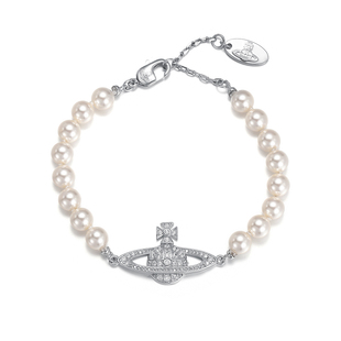 Vivanne Werkend西太后珍珠手链小众土星珍珠吊坠手饰轻奢高级感