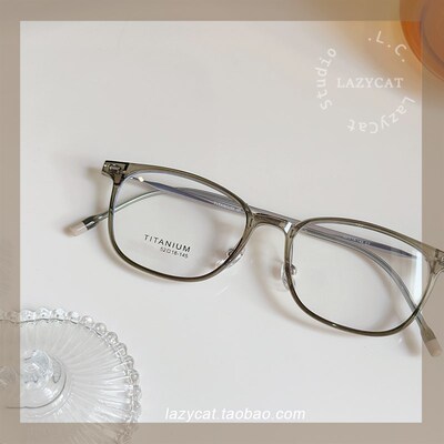 52mm超轻方形眼镜框女8g文艺小脸可配度数防蓝光近视眼镜架男