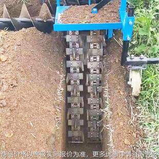 柴油一体自走式 链条开沟机 开沟机单排双排链条挖沟机手扶式