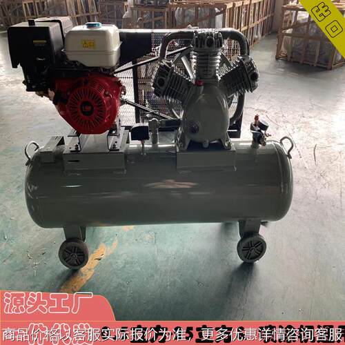 浙江厂家皮带活塞式空压机220汽油工业级大型380维修气泵