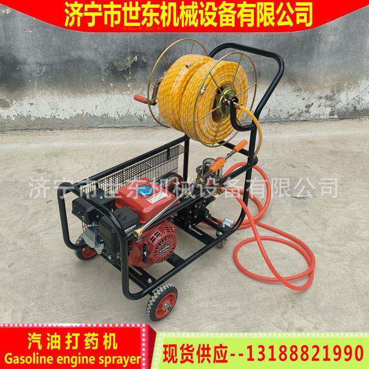 世东推车汽油机喷雾器 农林植保农打机 手推车汽油柴油喷机
