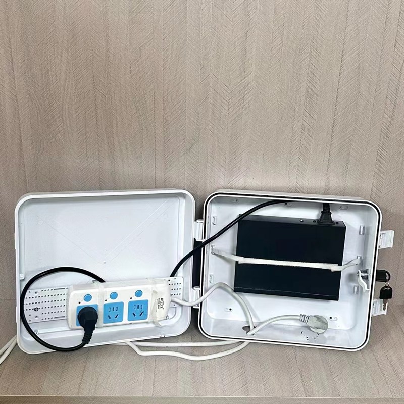 监控网络智能化专用设备箱带锁塑料防雨交换机路由器排插收纳分层