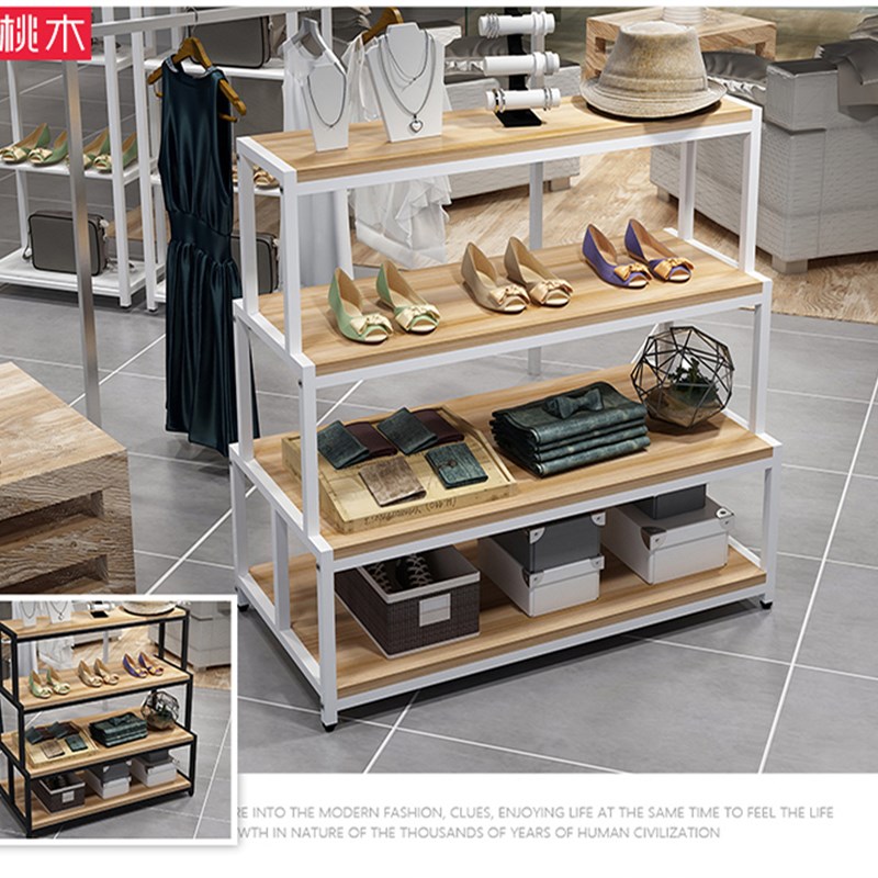 木制烤漆内裤展示柜内衣店柜台双面中岛货架袜子展柜小饰品陈列柜