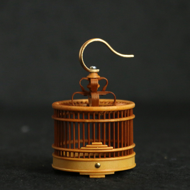 精工纯手工制作天然竹丝老玉竹小号黄蛉笼子鸣虫笼叫笼竹编小挂件