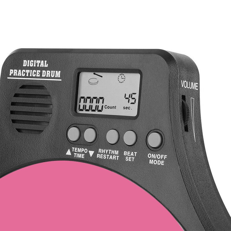 eno哑鼓垫12寸打击板架子鼓练习鼓节拍器三合一功能【粉色豪华套