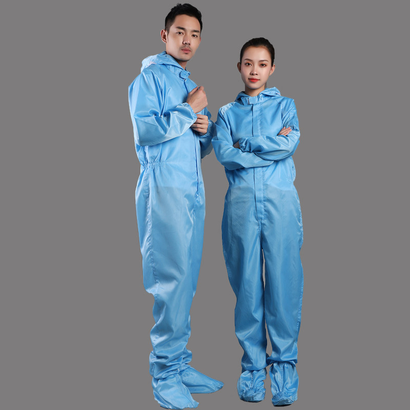 连脚防静电服连体电子实验洁净化无尘食品生物制药防护工作服