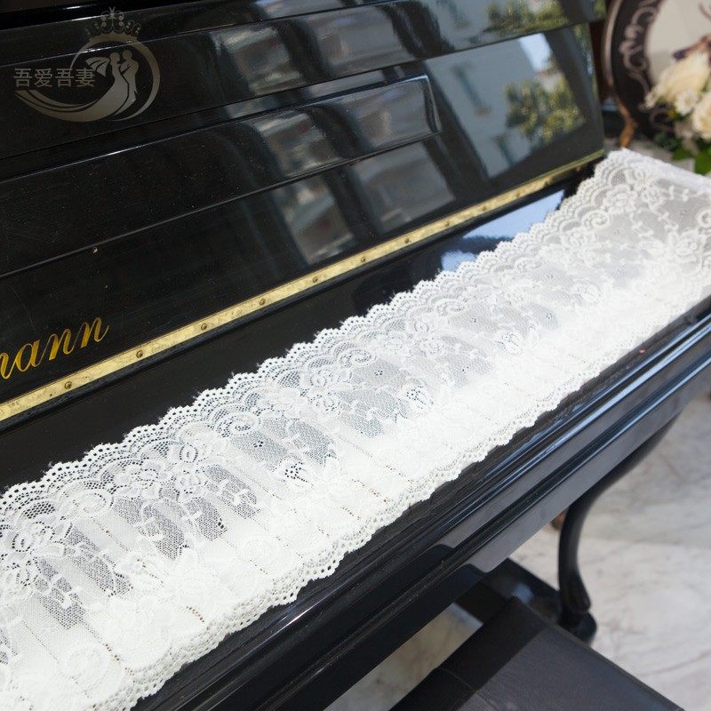 钢琴键盘防尘布琴键布键盘呢键电钢琴通用蕾丝盖巾保护洁琴键