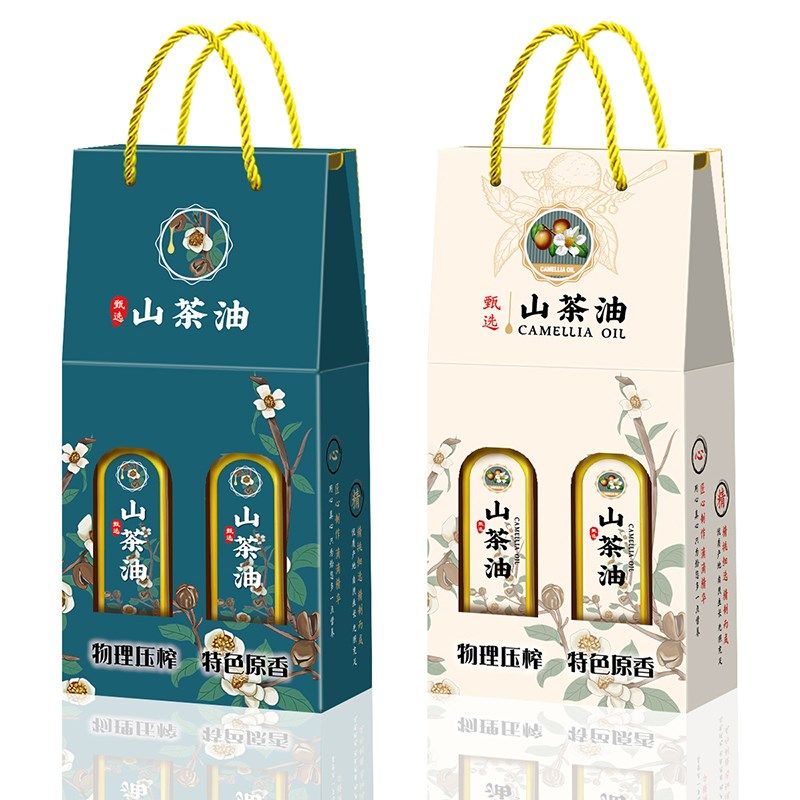 山茶油包装盒野生茶籽油礼品盒食用油营养保健油纸箱彩盒