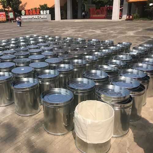 加厚镀锌铁圆桶装陈皮储米桶茶叶大桶五谷杂粮防潮防虫密封布袋