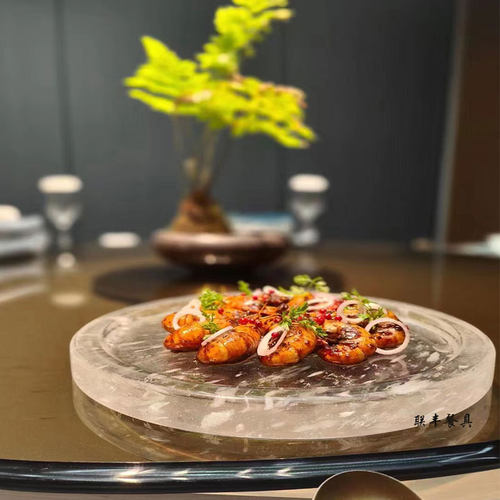 酒店饭店特色餐盘烤肉牛盘创意西会所餐具水晶烤盘惠灵顿盘