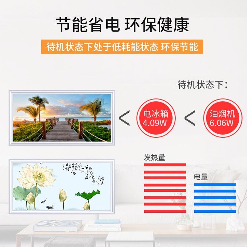 石墨烯碳晶墙暖壁画取暖器壁挂式电暖器家用节能速热电暖画暖气板