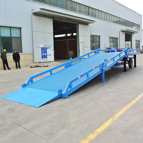 移动登车桥手动液压装车卸货斜坡叉车装柜登高车集装箱装卸平台