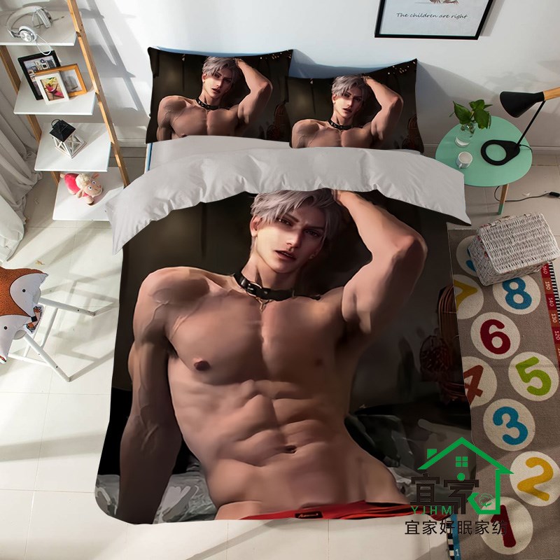 恋与深空周边被套床单美男女生宿舍三件套二次元动漫秦彻四件套