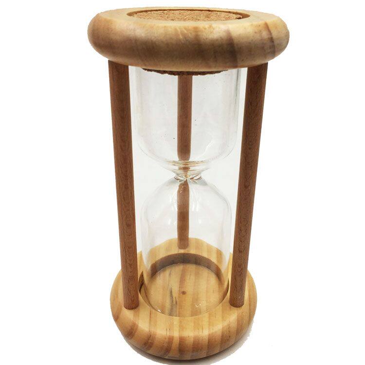 金属换沙3分钟沙漏 桌面摆件纯玻璃空瓶子装沙漏沙容器生日礼物