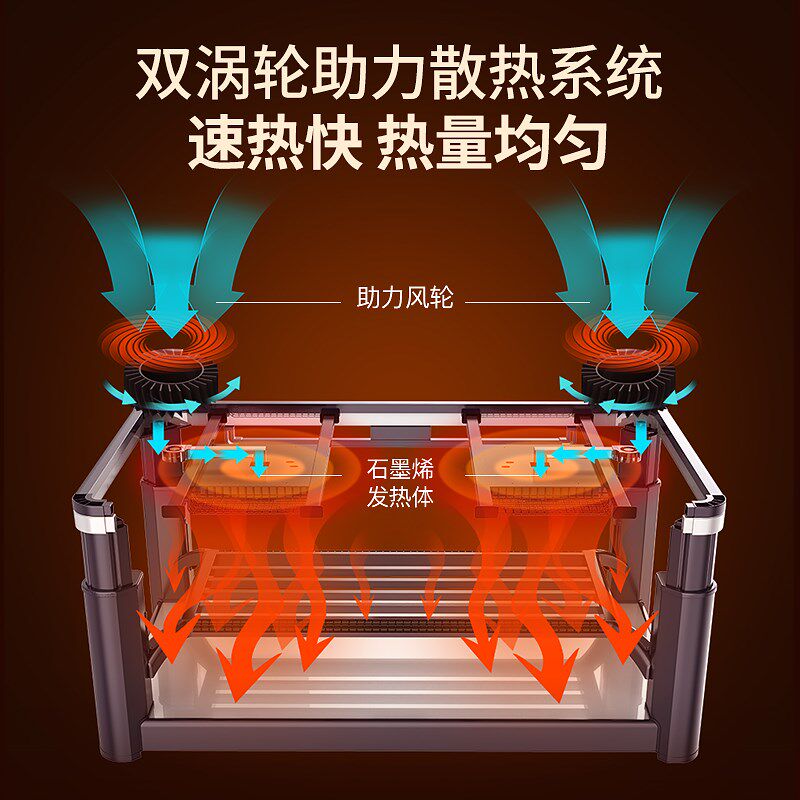 火焰皇升降电暖桌上下发热取暖茶几客厅石墨烯烤火桌子家用电暖炉