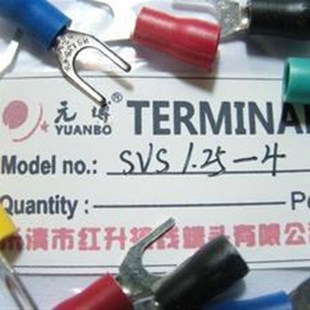 1000只 S叉形端子 0.7國(guó)標(biāo) 叉形端 紫銅 包 SV1.25