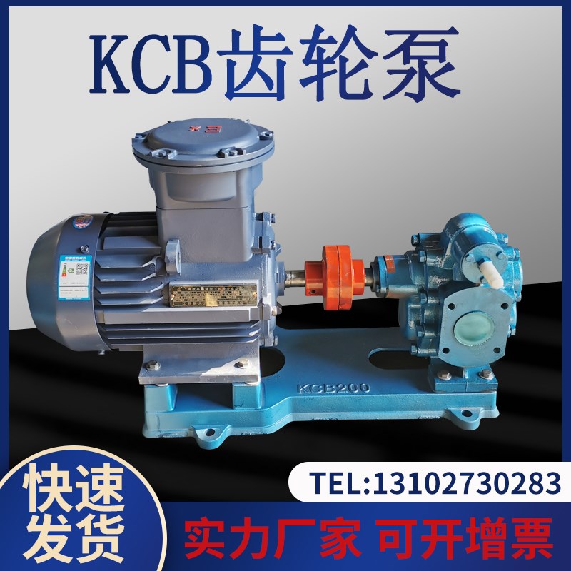 KCB不锈钢大流量齿轮泵高温电动输送自吸油泵机油泵渣油铸铁泵头