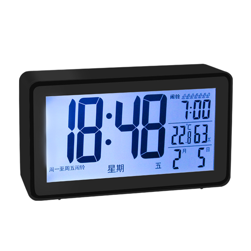 创意多功能闹钟学生用静音床头夜光儿童电子数字智能小时钟表