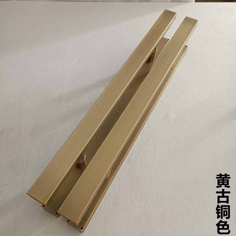 玻璃门拉手加厚管木门推拉门把手豪华酒店大门拉手黑色