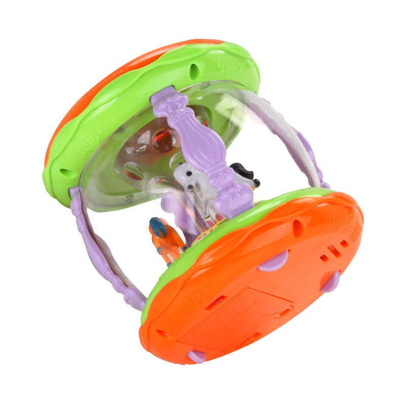 儿童拍拍鼓宝宝益智早教鼓小旋转木马音乐鼓声光迷你手拍鼓