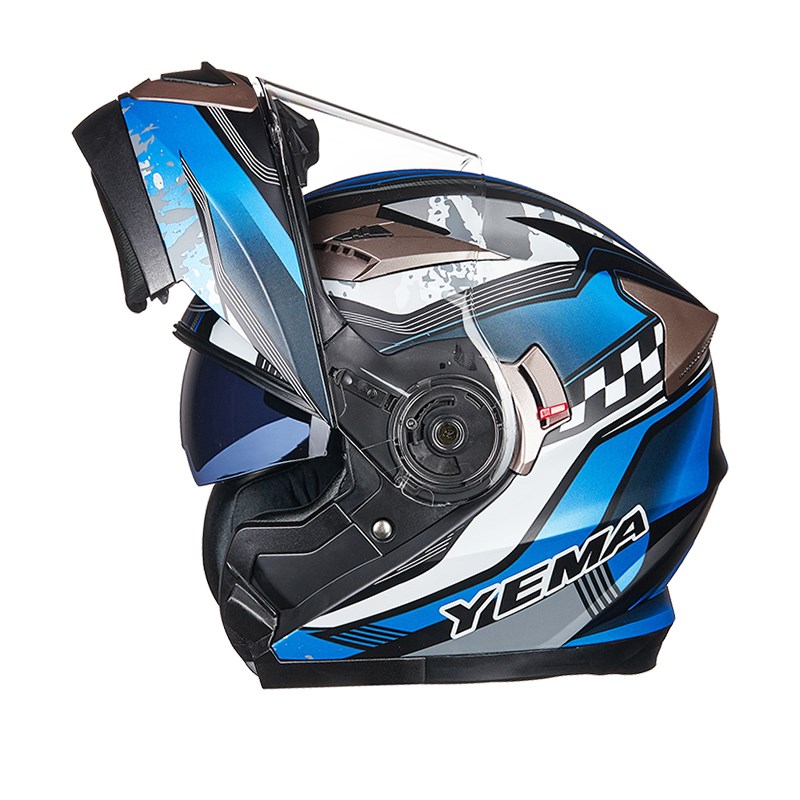 野马机车安全帽男女镜揭面盔四季半全覆 覆式电动安全帽C认证