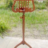 档木制大乐谱架小中大提琴吉他古筝白色谱架 全实木 升降调节