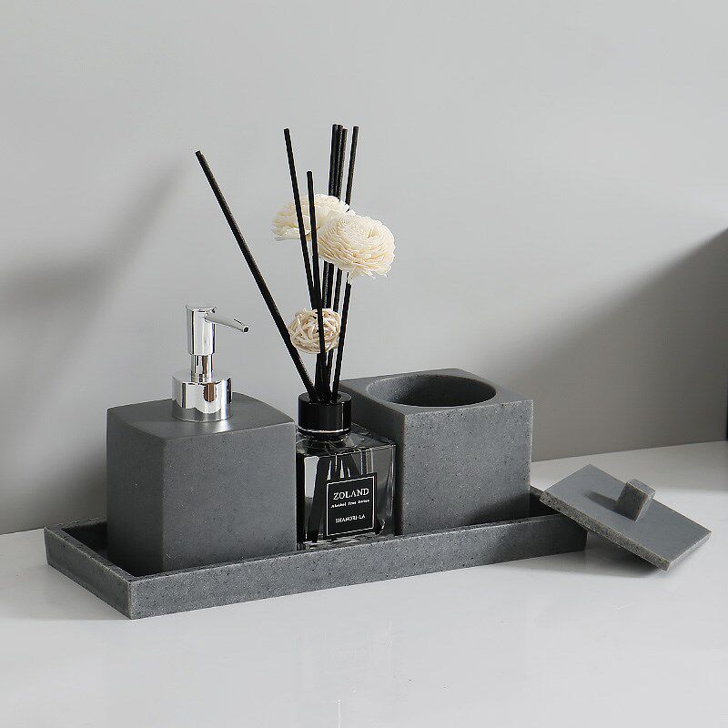 酒店洗手液瓶装浴室洗发水沐浴露按压分装瓶瓶子托盘香薰