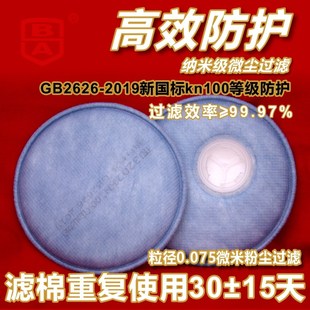 宝顺安N防护面具防颗粒飞沫防尘硅胶粉尘洗过棉垫透气