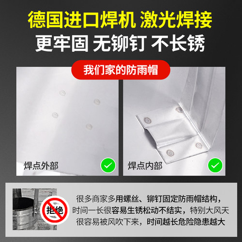 烟囱防雨帽烟道防雨帽防倒烟外墙出风口挡雨防水